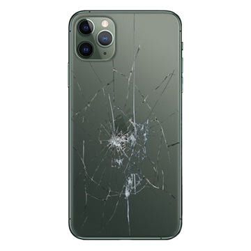 iPhone 11 Pro Max Bakskal Reparation - Endast Glas - Grön