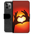 iPhone 11 Pro Max Premium Plånboksfodral - Hjärtsiluett