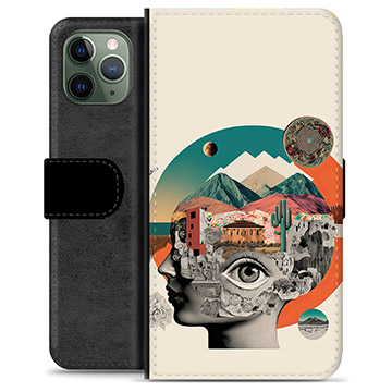 iPhone 11 Pro Premium Plånboksfodral - Abstrakt Collage