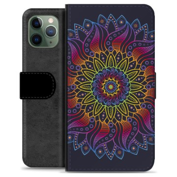 iPhone 11 Pro Premium Plånboksfodral - Färgrik Mandala