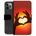 iPhone 11 Pro Premium Plånboksfodral - Hjärtsiluett