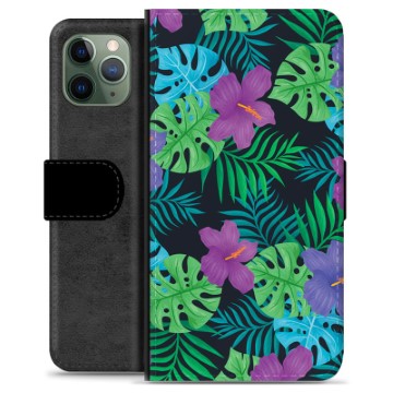 iPhone 11 Pro Premium Plånboksfodral - Tropiska Blommor