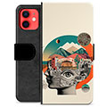 iPhone 12 mini Premium Plånboksfodral - Abstrakt Collage