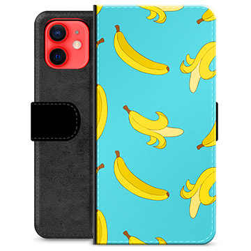 iPhone 12 mini Premium Plånboksfodral - Bananer