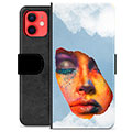 iPhone 12 mini Premium Plånboksfodral - Ansiktsfärg
