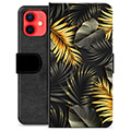 iPhone 12 mini Premium Plånboksfodral - Gyllene Löv