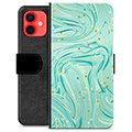 iPhone 12 mini Premium Plånboksfodral - Grön Mynta