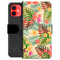 iPhone 12 mini Premium Plånboksfodral - Rosa Blommor