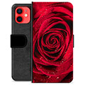 iPhone 12 mini Premium Plånboksfodral - Ros