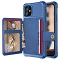 iPhone 12 Mini TPU-skal med Korthållare - Blå