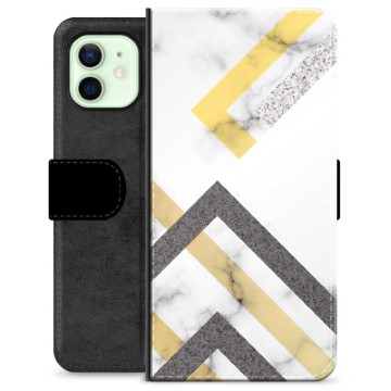 iPhone 12 Premium Plånboksfodral - Abstrakt Marmor