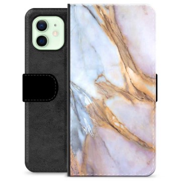 iPhone 12 Premium Plånboksfodral - Elegant Marmor