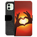 iPhone 12 Premium Plånboksfodral - Hjärtsiluett