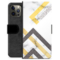 iPhone 12 Pro Max Premium Plånboksfodral - Abstrakt Marmor