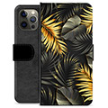 iPhone 12 Pro Max Premium Plånboksfodral - Gyllene Löv