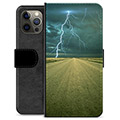 iPhone 12 Pro Max Premium Plånboksfodral - Storm