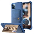 iPhone 12 Pro Max TPU-skal med Korthållare - Blå
