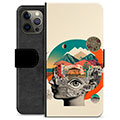 iPhone 12 Pro Max Premium Plånboksfodral - Abstrakt Collage