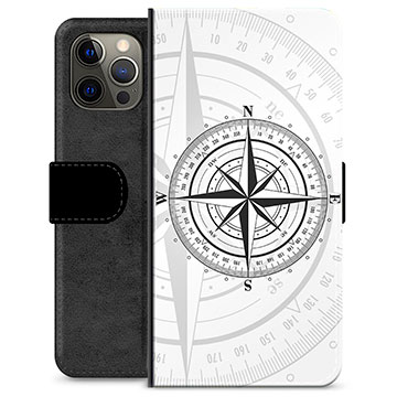 iPhone 12 Pro Max Premium Plånboksfodral - Kompass