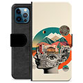iPhone 12 Pro Premium Plånboksfodral - Abstrakt Collage