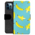 iPhone 12 Pro Premium Plånboksfodral - Bananer