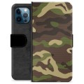 iPhone 12 Pro Premium Plånboksfodral - Kamouflage