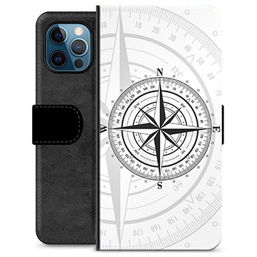 iPhone 12 Pro Premium Plånboksfodral - Kompass