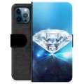 iPhone 12 Pro Premium Plånboksfodral - Diamant