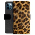 iPhone 12 Pro Premium Plånboksfodral - Leopard