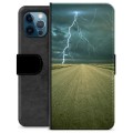 iPhone 12 Pro Premium Plånboksfodral - Storm