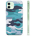 iPhone 12 TPU-Skal - Blå Kamouflage