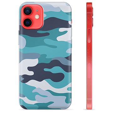 iPhone 12 mini TPU-Skal - Blå Kamouflage
