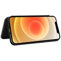 iPhone 13 Flipfodral - Kolfiber - Svart
