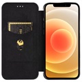 iPhone 13 Flipfodral - Kolfiber - Svart