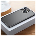 iPhone 13 Mini Metall Bumper med Baksida i Härdat Glas - Svart