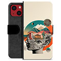 iPhone 13 Mini Premium Plånboksfodral - Abstrakt Collage