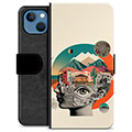 iPhone 13 Premium Plånboksfodral - Abstrakt Collage
