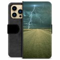 iPhone 13 Pro Max Premium Plånboksfodral - Storm
