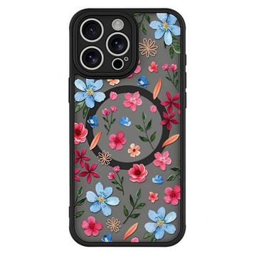 iPhone 13 Pro Max Snyggt skyddande magnetskal - färgglada blommor