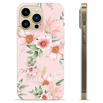 iPhone 13 Pro Max TPU-Skal - Vattenfärg Blommor