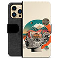 iPhone 13 Pro Max Premium Plånboksfodral - Abstrakt Collage