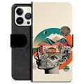 iPhone 13 Pro Premium Plånboksfodral - Abstrakt Collage