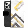 iPhone 13 Pro Premium Plånboksfodral - Abstrakt Marmor