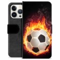 iPhone 13 Pro Premium Plånboksfodral - Fotbollsflamma