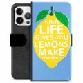 iPhone 13 Pro Premium Plånboksfodral - Citroner