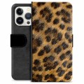 iPhone 13 Pro Premium Plånboksfodral - Leopard