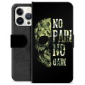 iPhone 13 Pro Premium Plånboksfodral - No Pain, No Gain