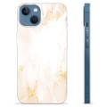 iPhone 13 TPU-Skal - Gyllene Pärlmarmor