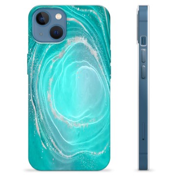 iPhone 13 TPU-Skal - Turkos Swirl