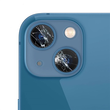 iPhone 13 mini Kamera Lins Glas Reparation - Blå